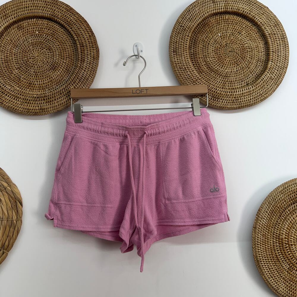 ALO Yoga Pink Terry Sweat Shorts Medium